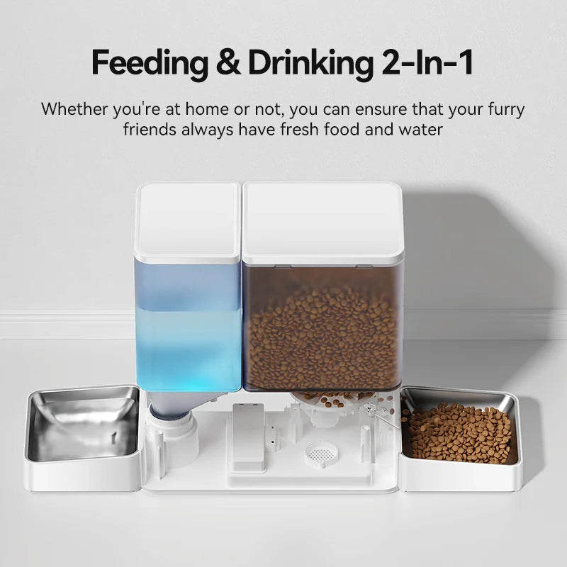 2-1 Automatic Food And Water Dispenser