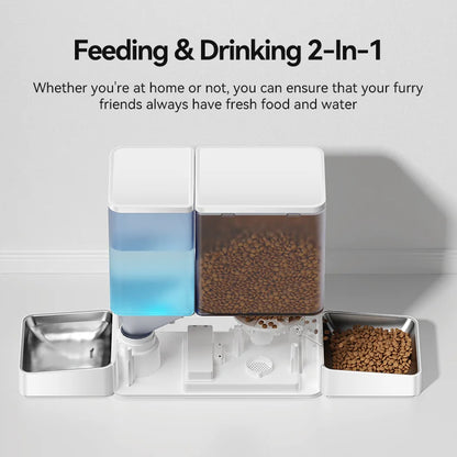 2-1 Automatic Food And Water Dispenser